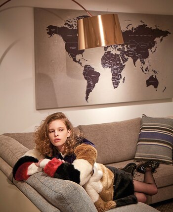 Tapado a rayas símil piel