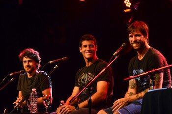 Los ex futbolistas Pablo Aimar,