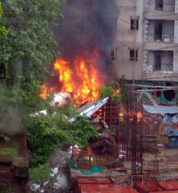 El avión cayó en el