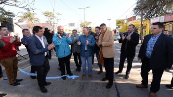 La inauguración de la que formaba parte Schiaretti antes de ser agredido