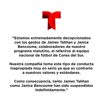 Telemundo publicó un comunicado de