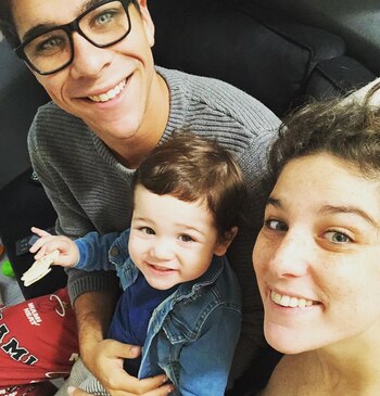 Juana Repetto y su hermano