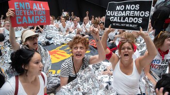 Susan Sarandon en una protesta