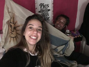 Osvaldo y Jazmín: “Vamos Uruguay todavia”
