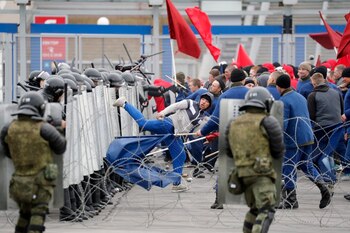 La policía rusa entrena para