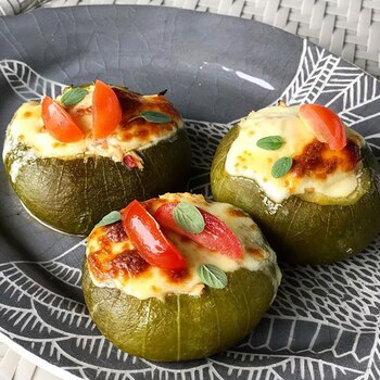 Zapallitos rellenos para el mediodía