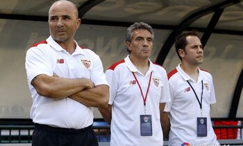 Sampaoli, junto a Juan Manuel