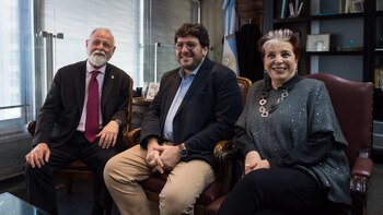 Alberto Manguel, Pablo Avelluto y