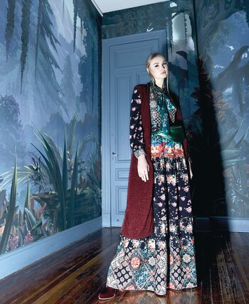 Vestido largo estampado ($9.980, Brava),