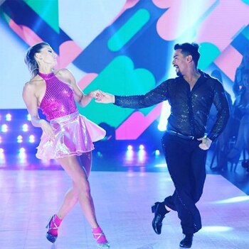 Mica Viciconte junto a Jorge