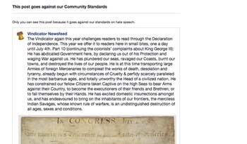 Facebook envió esta nota de