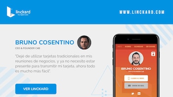 La imagen de una de las tarjetas de presentación virtual