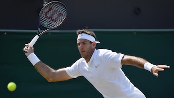 Del Potro ganó sus tres partidos en Wimbledon en tres sets (Reuters)