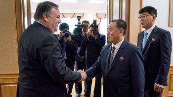 Mike Pompeo en Corea del
