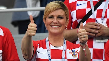 Kolinda Grabar-Kitarovic vio el partido