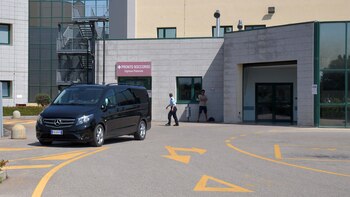 La entrada del hospital Juan