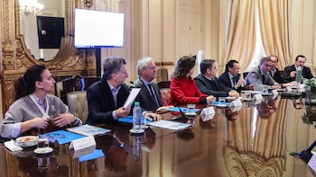 Dante Sica hablando hoy en