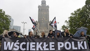 Una manifestación de mujeres en