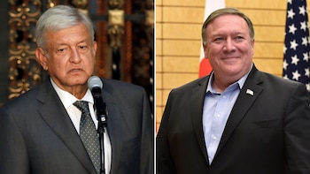 López Obrador y Mike Pompeo