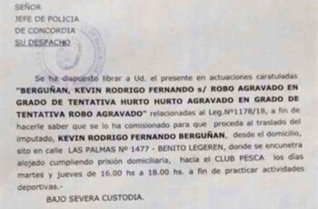 El escrito de la jueza