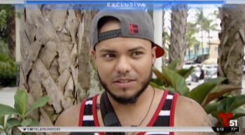 Entrevistado por Telemundo, el turista