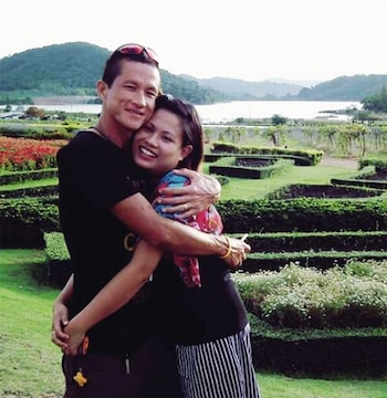 Samarn Kunan y su esposa