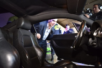 Ritondo en La Matanza durante la presentación de los vehículos recuperados