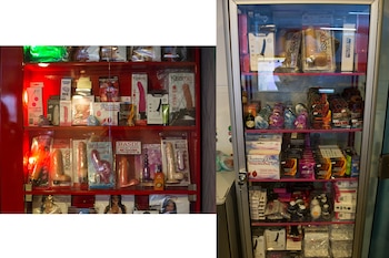 Vitrinas de juguetes sexuales del