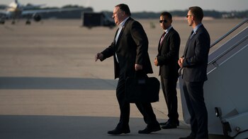 Junto con Pompeo viaja el