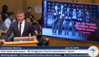 Beckham comparece ante la Comisión