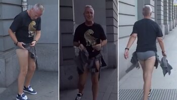 En medio de las calles de Roma, Marley se quedó en ropa interior