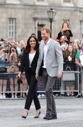 Harry y Meghan durante su visita