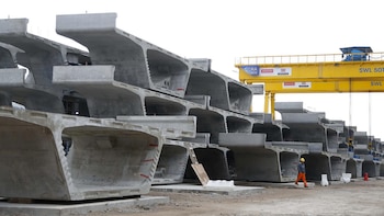 Dovelas de hormigón y estructura