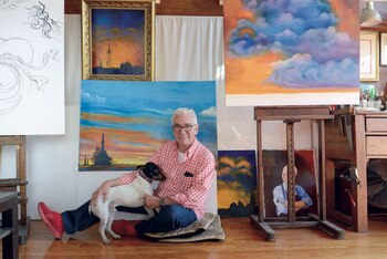 Junto al orfebre, su perro