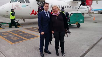 Elisa Carrió en el vuelo