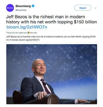 El anuncio de Bloomberg en