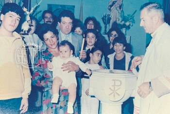 En el bautismo de su