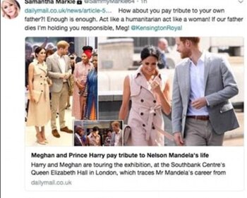 El descargo de Samantha Markle