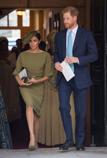 Meghan y Harry llegando a