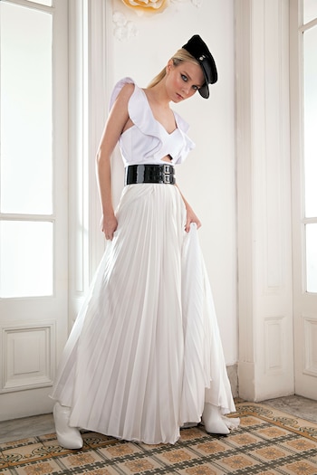 Vestido con doble volado y