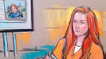 Mariia Butina en la corte,