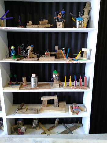 Algunas de las piezas creadas