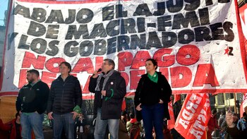 La izquierda encabezó el acto