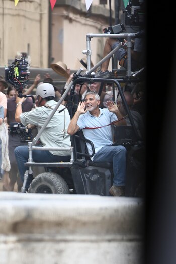 George Clooney en el set