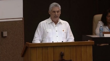El presidente cubano Miguel Díaz-Canel