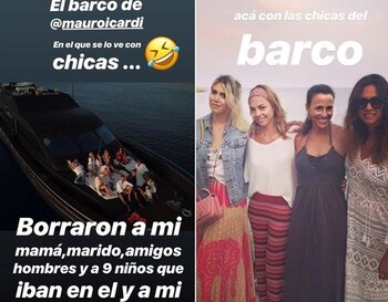 Las fotos que publicó Wanda