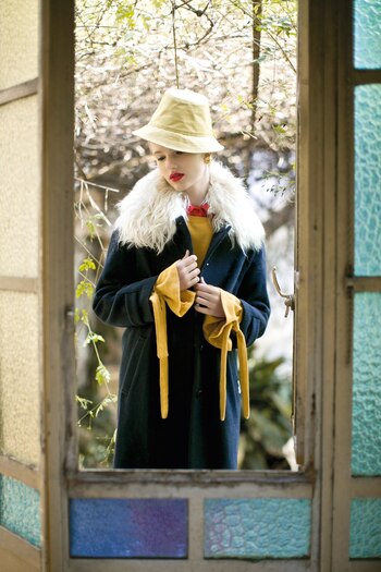 Tapado con cuello de piel