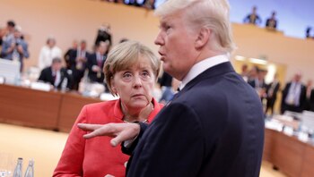 Donald Trump y Angela Merkel