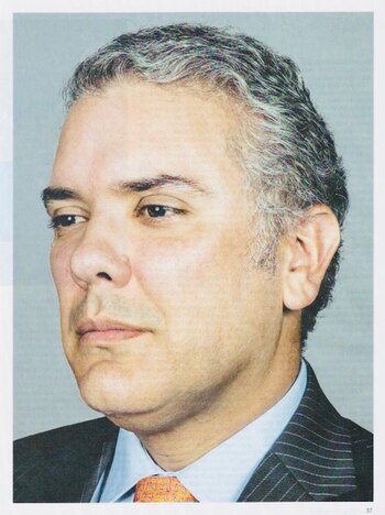 Duque fotografiado en Bogotá el