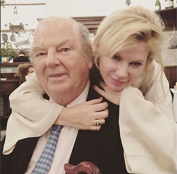 Con su papá, Bartolomé Mitre.